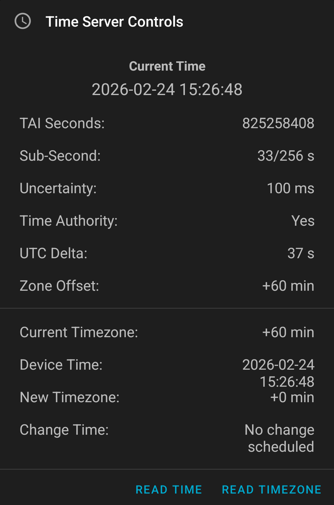 nRF Mesh Time Setup Server Feature